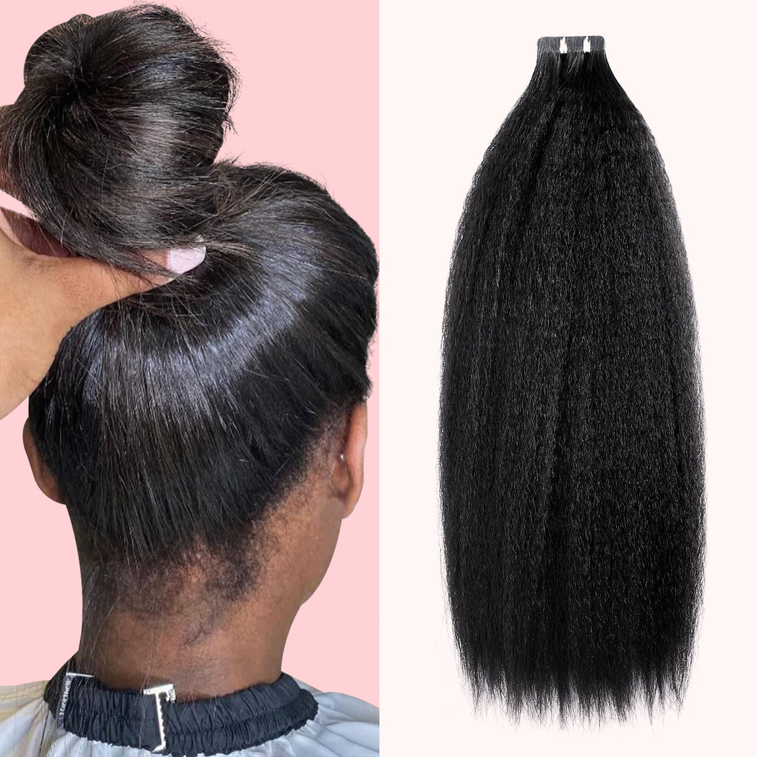 Tape In Hair Extensions Kinky Straight