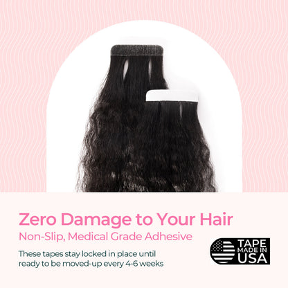 Tape In Hair Extensions Kinky Straight